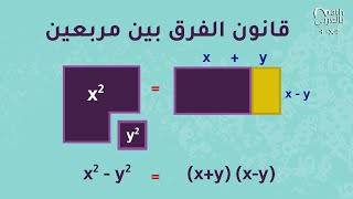 الفرق بين مربعين  من أين حصلنا على صيغة القانون؟ تمثيل بالمربعات [upl. by Emil894]