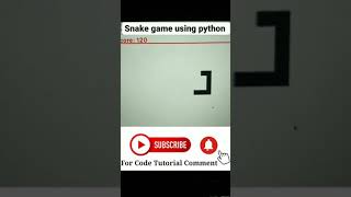 Make Snake Game Using Python Python Project 💥 Comment If You Want Tutorialshortspython [upl. by Nerra]