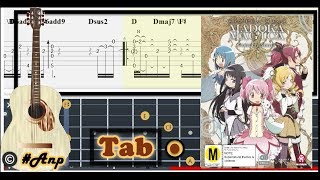 Guitar Tab  Decretum Puella Magi Madoka Magica Guitaryuya  OST Fingerstyle Tutorial Sheet Anp [upl. by Odette]