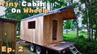 Mobile Cabin Build  3Days To Finish The Roof  Ep 2 [upl. by Cade875]