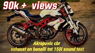 Benelli tnt 150i aftermarket exhaust sound [upl. by Ardnuhs]