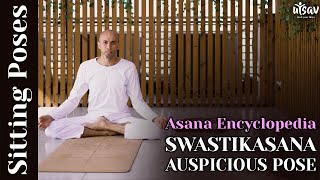 How to do Swastikasana Auspicious pose  Steps amp Benefits  Asana Encyclopedia [upl. by Reitman]