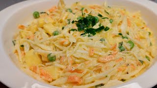 SALADA DE REPOLHO CREMOSO COM CREME DE LEITE [upl. by Annoeik]