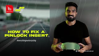 How to fix a Pinlock Insert on a Helmet Visor Antifog Insert Fixing on a Visor [upl. by Montagu203]