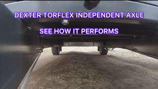 RED CENTRE CARAVAN  DEXTER TORFLEX INDEPENDENT TORSION AXLE  SEE HOW IT PERFORMS  SEPS ADVENTURES [upl. by Eillehs834]