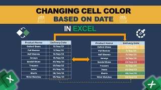 How to Change Cell Color Based on Date Using Excel Formula [upl. by Anse]