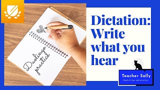 Dictation WRITE WHAT YOU HEAR activity 2 for Duolingo English test and general English practice [upl. by Koran]