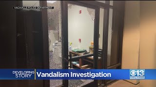 Vacaville City Hall Police Station Vandalized [upl. by Onin]