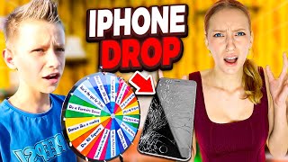 Ronald reacts to SIS vs BRO Last Person to Drop the iPhone Challenge [upl. by Hamil]