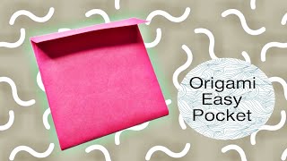 How to make an Easy Origami Pocket  Paper Pocket Making paperpocket origamipocket origami [upl. by Aneeras]