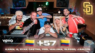 Karol G Ryan Castro Feid Maluma Blessd JBalvin 57🇨🇴 💘  VIDEO OFICIAL [upl. by Bertasi]