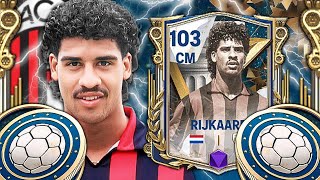 BEST CM IN THE GAME HALL OF LEGENDS ICON PLAYER FRANK RIJKAARD 103 OVR REVIEW  FC MOBILE 24 [upl. by Maer]