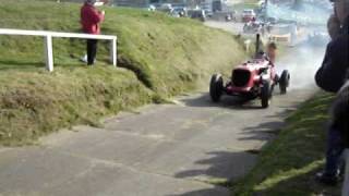 1929 Bentley Napier going up Brooklands Test Hill 22032009 [upl. by Attenol]