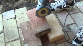 How to Easily Cut Bricks With a Portable Angle Grinder [upl. by Nemaj842]