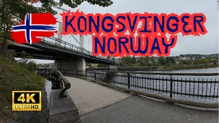 Stadtrundgang Kongsvinger in Norwegen 4K 60FPS Walking Tour Kongsvinger Norway [upl. by Meade]