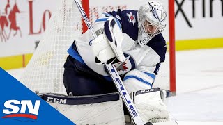 Connor Hellebuyck Wins Vezina Trophy For 201920 Season [upl. by Annerol]