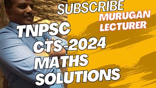 TNPSC CESECTS exam MATHS problems solution1 gmtech1935 [upl. by Ayotl]