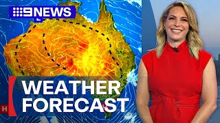 Australia Weather Update Possible showers for Sydney  9 News Australia [upl. by Maye]