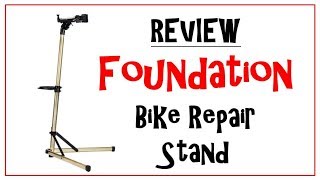 Foundation Bike Repair Stand  Review amp Demo [upl. by Kcirednek299]