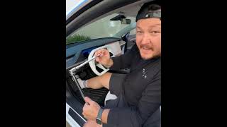 Can I change the Tesla steering wheeltesla teslasteeringwheel teslamodel3 teslamodely [upl. by Novah]