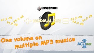 Set the same volume to multiple mp3 at once files with MP3Gain [upl. by Tarttan]