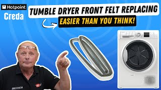 Hotpoint Creda tumble dryer how to fit front felt bearing [upl. by Milzie29]