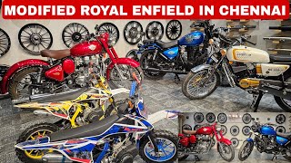 ROYAL ENFIELD BULLETS SPARES SERVICE RESTORATION amp PAINTING IN CHENNAI PERAMBUR  ARK Diaries [upl. by Adiaroz]