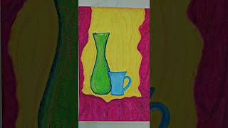 Flower pot and cup drawing art drawing shorts trending viralvideo [upl. by Trebloc995]