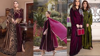 Beautiful amp Stylish Velvet Dress CollectionsTOP Embroidered Velvet [upl. by Ahsratan433]