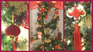 Decorating a Chinese New Year Tree Decorating for Lunar New Year [upl. by Prudi]