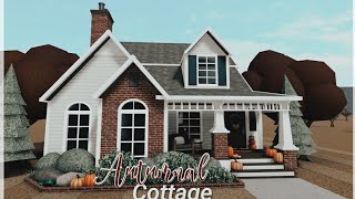 Bloxburg  Autumnal Cottage  52k Bloxburg Speedbuild🍁 [upl. by Aliahkim]