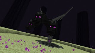 Defeating a Triple Headed Ender Dragon Minecraft [upl. by Heyman]