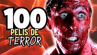 100 PELÍCULAS DE TERROR EN 10 MINUTOS [upl. by Nnylannej]