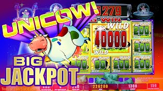 BIG JACKPOT LIVE UNICOW 590 FREE GAMES  Invaders Attack From the Planet Moolah CASINO SLOTS [upl. by Yarahs]