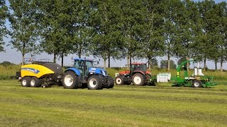 New Holland T7270 amp BigBaler 1290  Loonw De Bruyne  gras persen amp wikkelen [upl. by Lemcke285]