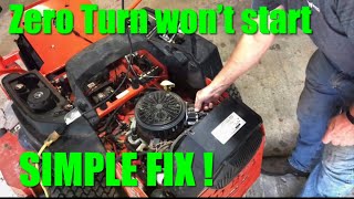 Zero Turn Lawnmower Won’t Start  Easy Diagnosis Simple Fix  mower howto diy badboy [upl. by Zins]