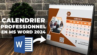 Comment créer un calendrier professionnel en Ms Word étape par étape [upl. by Phene]