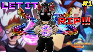 BEYBLADE IN ROBLOX Roblox Bladers Rebirth 1 [upl. by Anyalram]