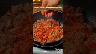 HOW TO CUMIN LAMB RECIPE shortsvideo chineasefood [upl. by Drusilla504]