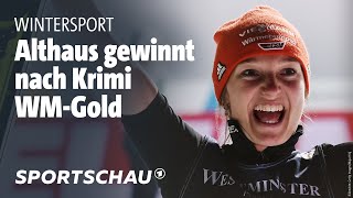 Skispringen Katharina Althaus gewinnt WMGold  Sportschau [upl. by Ditzel]