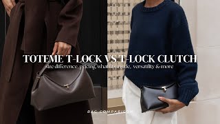 COMPARING TOTEME TLOCK amp TLOCK CLUTCH  size pricing what fits inside versatility amp more [upl. by Muffin892]