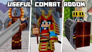 3 Useful Medieval Survival Combat AddonMods for Minecraft MCPEBEDROCK [upl. by Dugas]