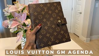 WHATS IN MY LOUIS VUITTON GM AGENDA  Large Ring Agenda [upl. by Ingemar]