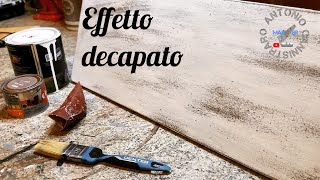 Shabby chic Come dipingere il legno con effetto decapato con semplice smalto [upl. by Eonak]