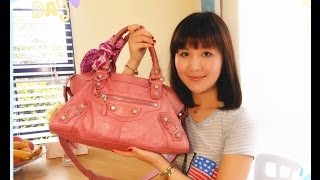 我的包包裡有什麼 Whats In My Handbag Balenciaga Giant City PartTime Review｜Summer 2013｜HiBarbie [upl. by Oilenroc671]