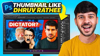 How to Make Thumbnail like dhruvrathee in Photoshop [upl. by Tloh194]