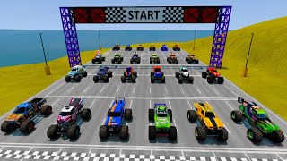 Hot Wheels Monster Trucks Racing Tournament  BeamNG MONSTER JAM [upl. by Ammann]