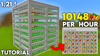 BEST 121 AUTOMATIC FOOD  CROP FARM TUTORIAL in Minecraft Bedrock MCPEPCJava [upl. by Pudens885]