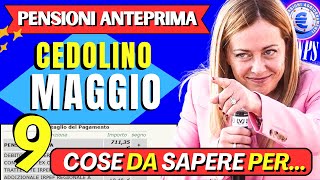 🔴 9 COSE SU PENSIONI ANTICIPAZIONI CEDOLINO MAGGIO 👉 DA TENERE DOCCHIO IRPEF 2024 ARRETRATI ✅ [upl. by Blalock77]