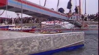 La route du rhum  le spectaculaire naufrage de Guy Delage et la place des Normands [upl. by Arytas]